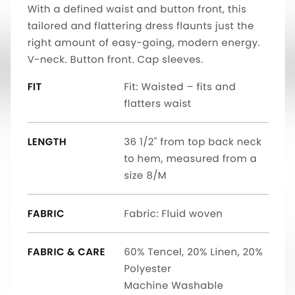 Fit & Flare loft dress chambray - jean button up NWT size 4 - Picture 6 of 7